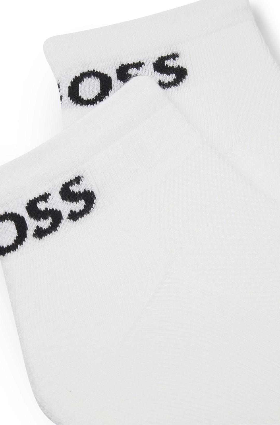 Boss Dos pares de calcetines de algodón hasta el tobillo para hombre en blanco