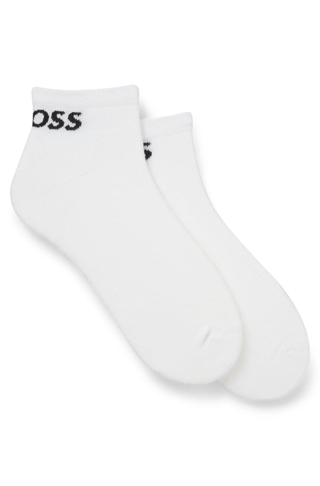 Boss Dos pares de calcetines de algodón hasta el tobillo para hombre en blanco