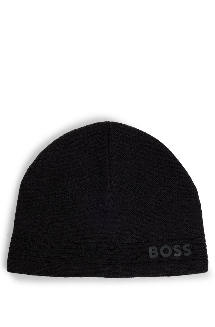 Boss Afleece Beanie In Black For Men