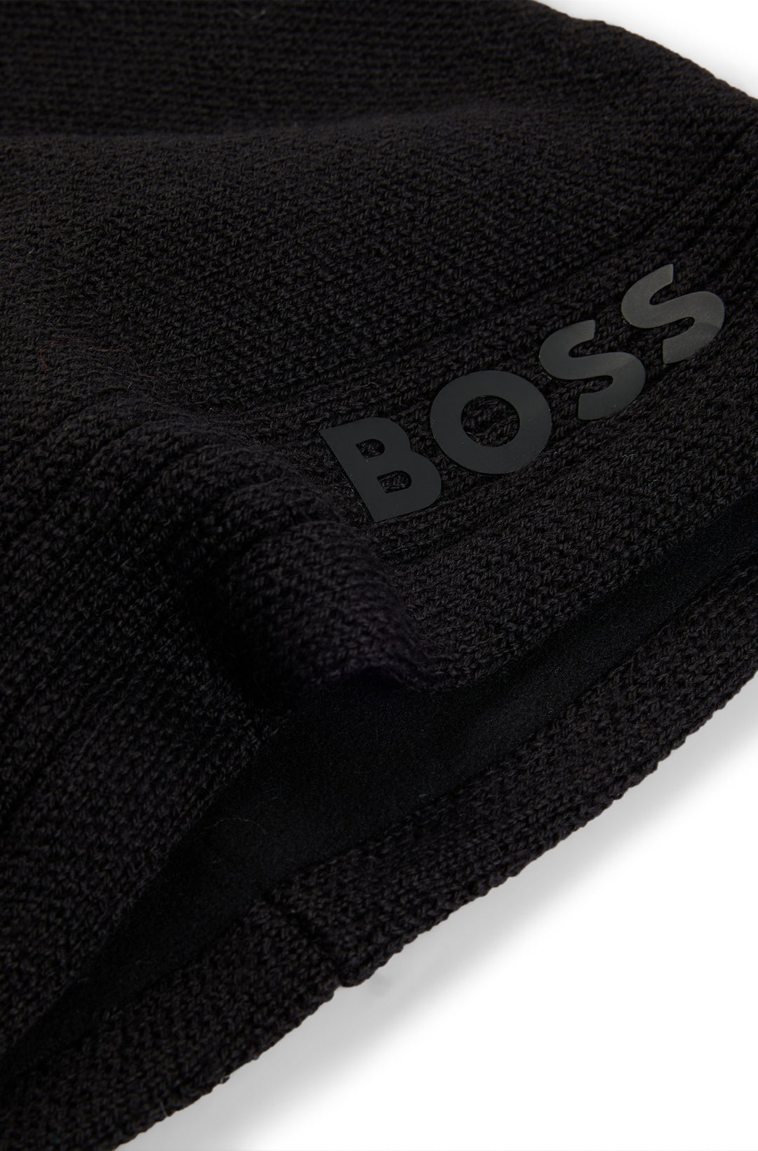 Boss Afleece Beanie In Black For Men