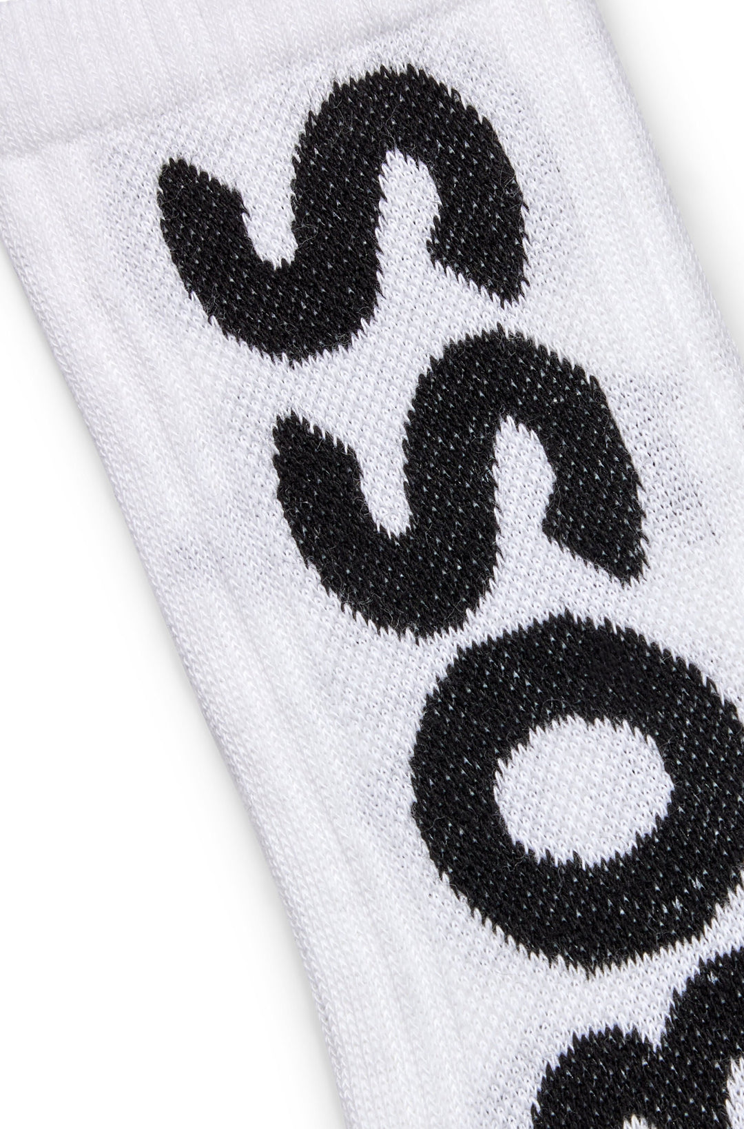 Boss Qs Rib Logo Cc In White Socks