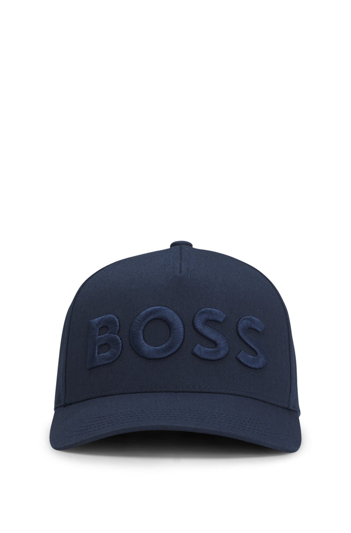 Boss Seville Cotton-twill cap with embroidered logo In Navy For Unisex