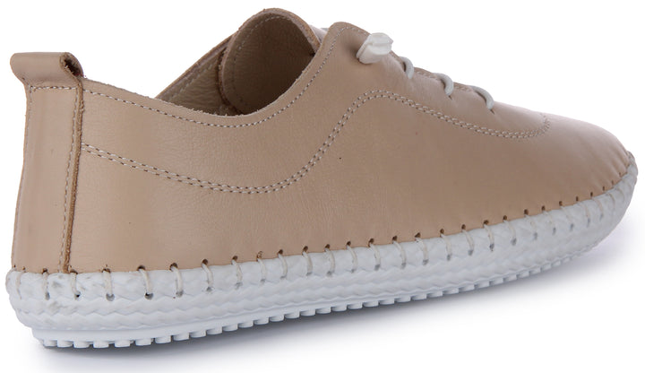 JUSTINREESS Lexi Chaussures de travail en cuir pour femmes en beige