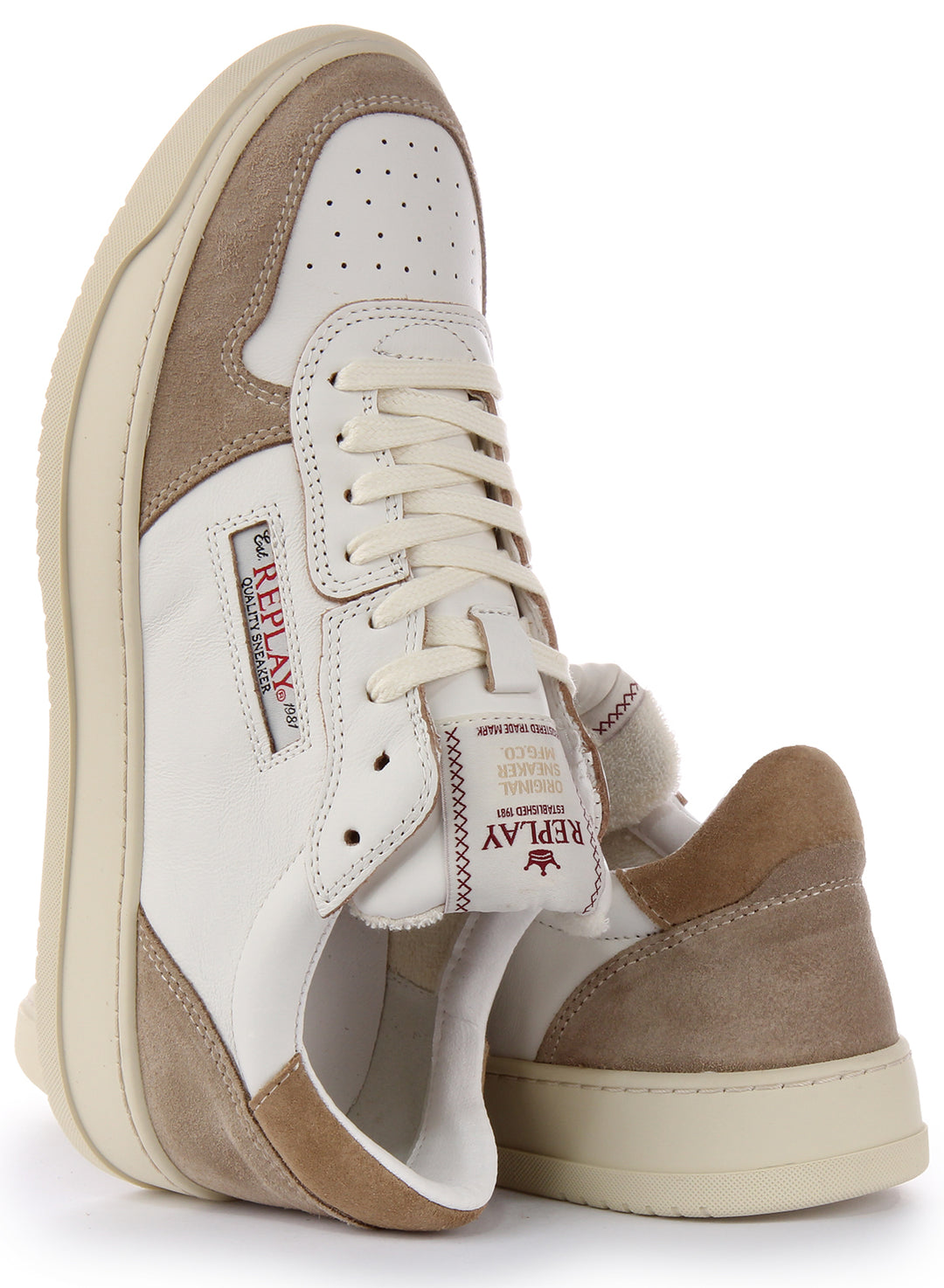 1981 Scarpe Replay Uomo 2019 Replay Reload Suede In Beige For Men