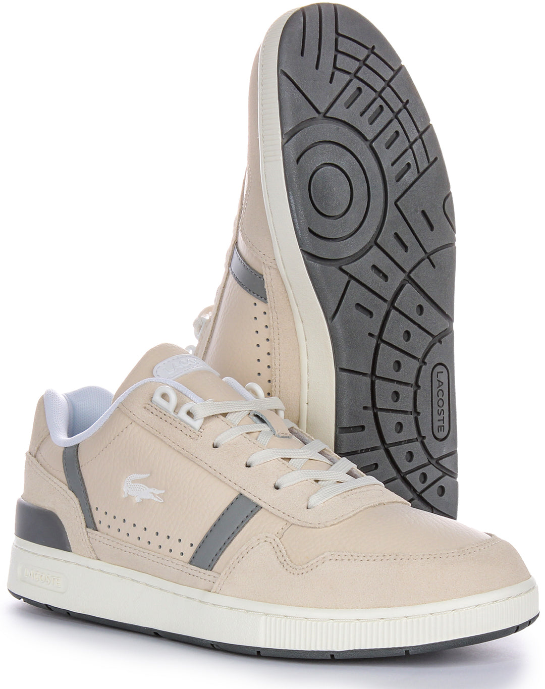 Lacoste T-Clip Trainers In Beige For Men