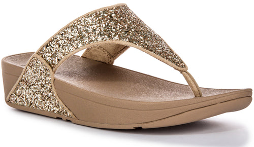 Fitflop Lulu Glitter In Gold For Women