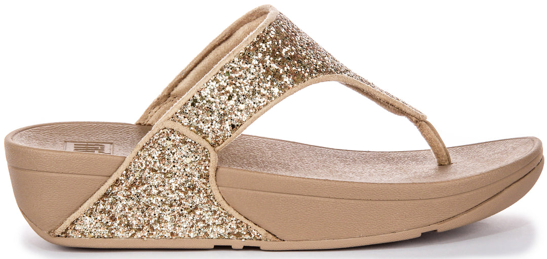 Fitflop Lulu Glitter In Gold For Women