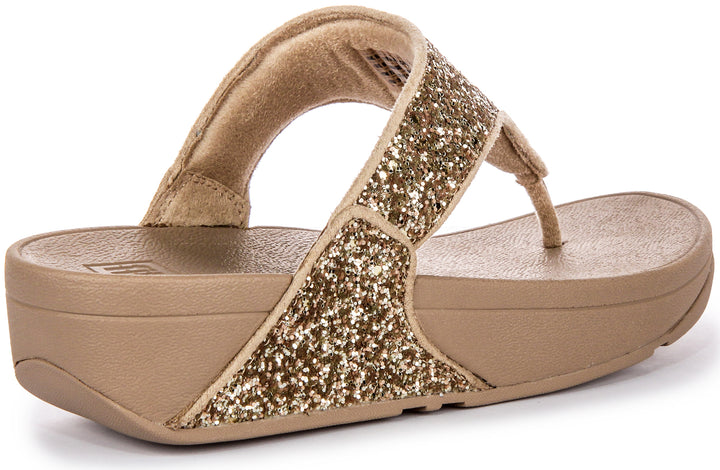 Fitflop Lulu Glitter In Gold For Women