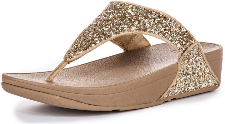 Fitflop Lulu Glitter In Gold For Women