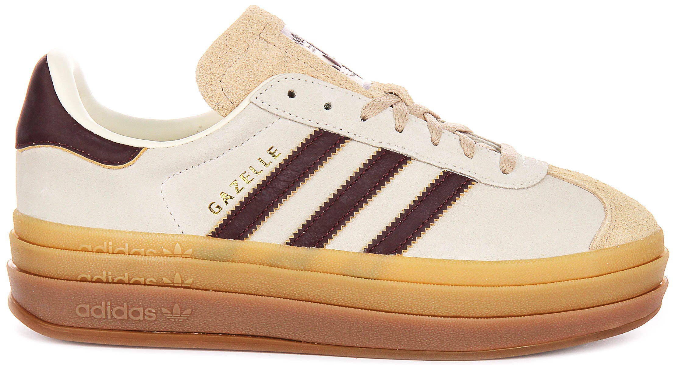  GAZELLE BOLD SANDAL W ベージュ24.5cm Adidas Gazelle Bold W In Beige For Women | Suede Gum Platform