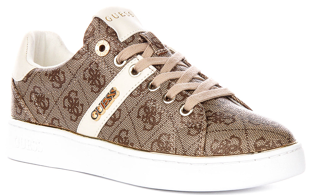 Guess Britz 4G In Beige Sneakers For Women