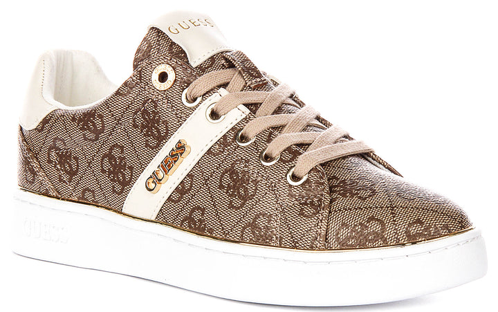 Guess Britz 4G In Beige Sneakers For Women