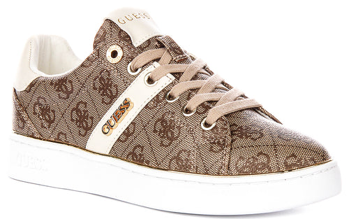 Guess Britz 4G In Beige Sneakers For Women