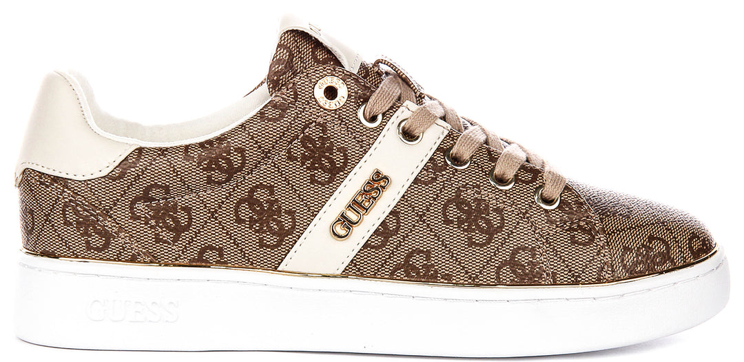 Guess Britz 4G In Beige Sneakers For Women