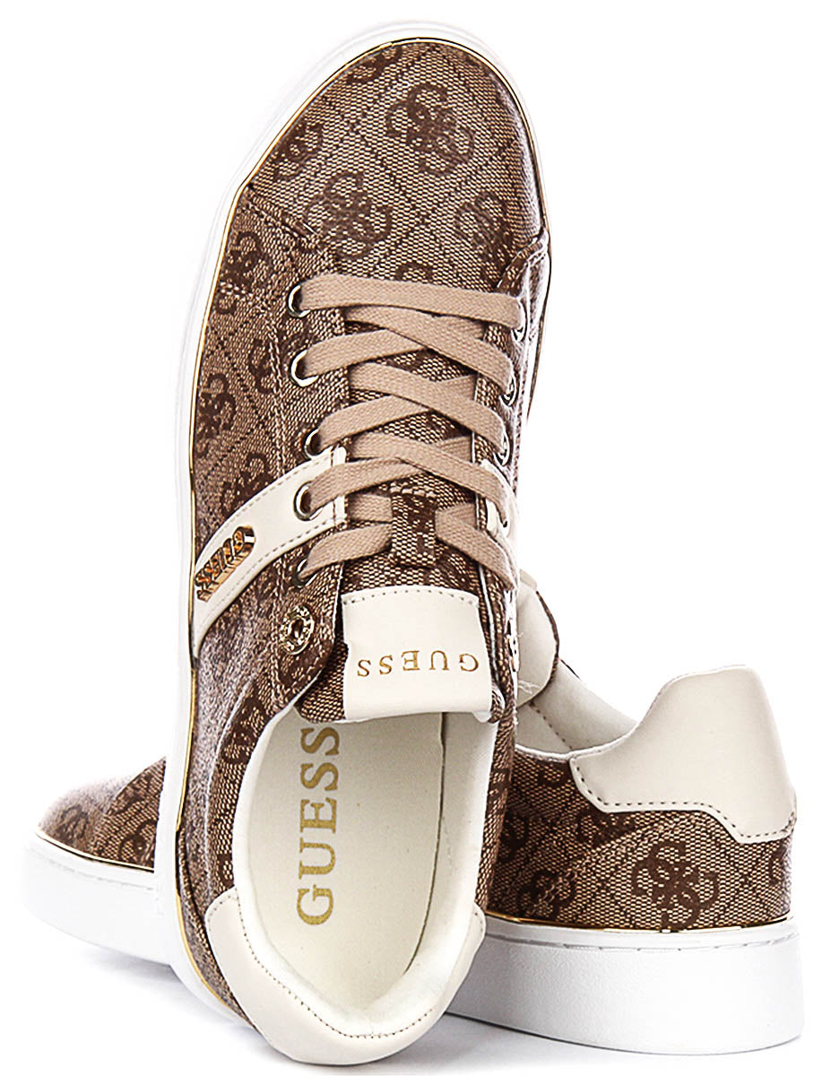 Guess Britz 4G In Beige Sneakers For Women