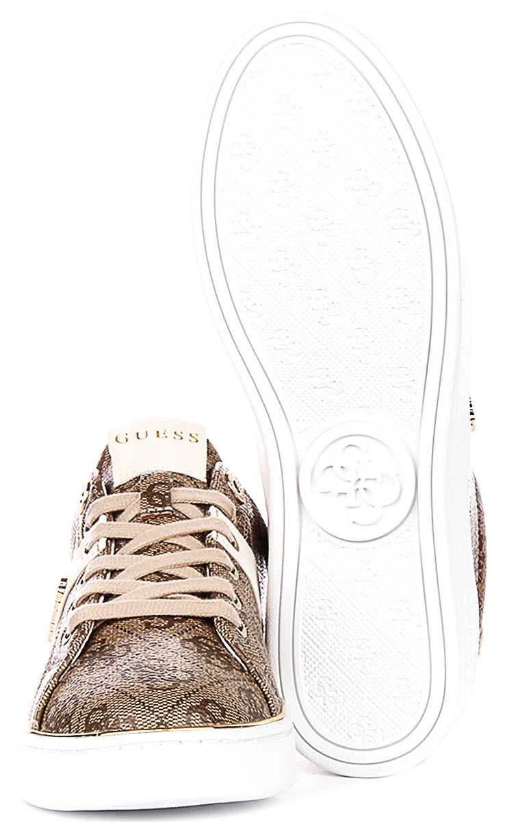 Guess Britz 4G In Beige Sneakers For Women