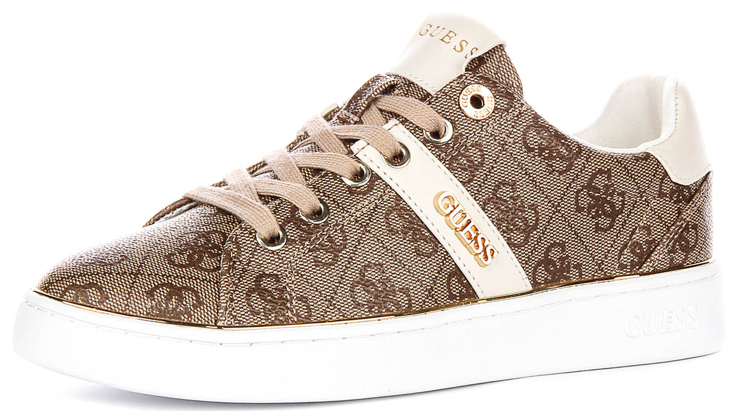 Guess Britz 4G In Beige Sneakers For Women