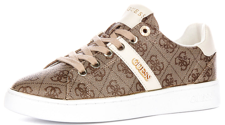 Guess Britz 4G In Beige Sneakers For Women