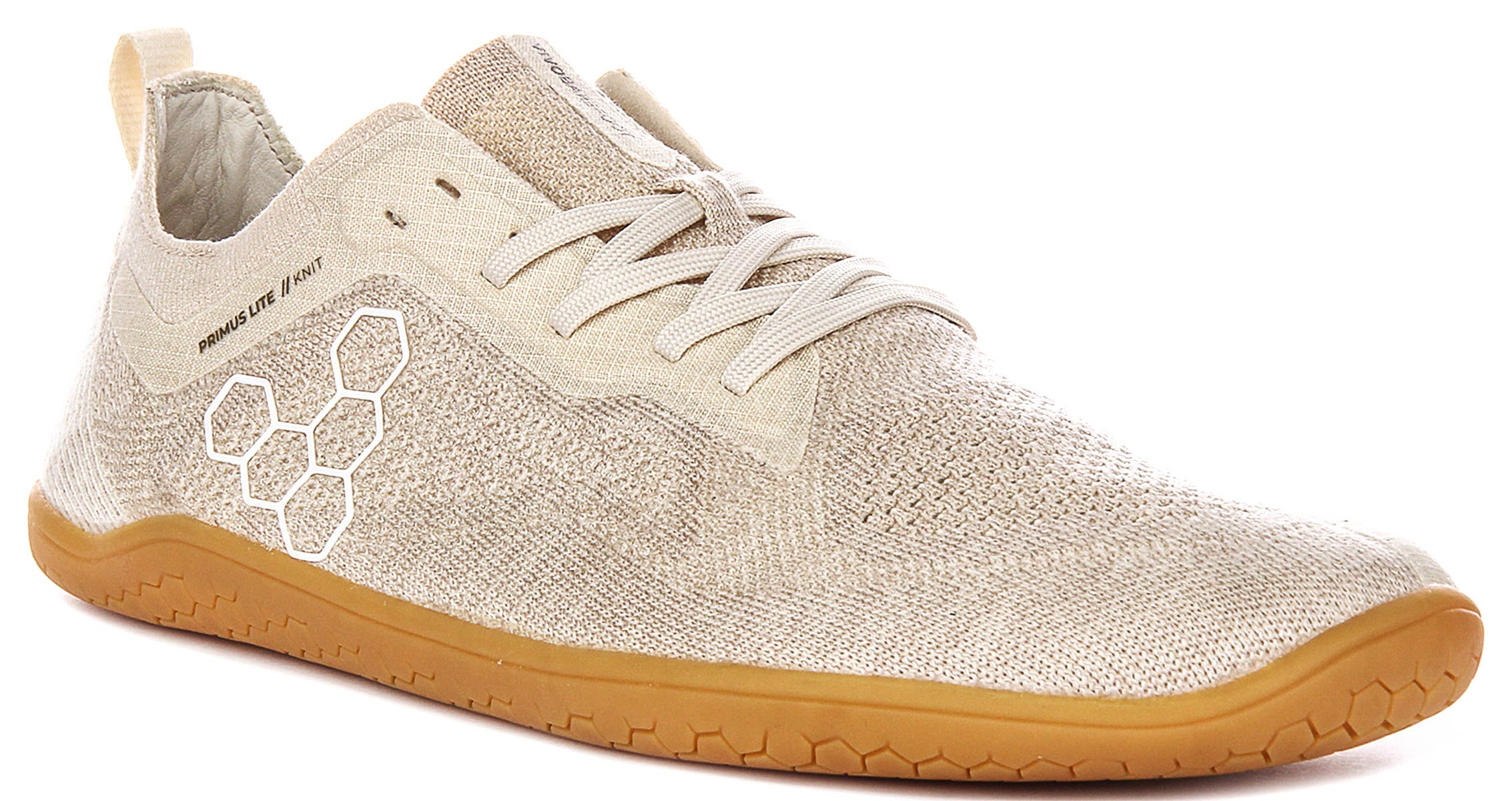 Vivobarefoot Primus Lite Knit In Beige For Men | Barefoot Trainers