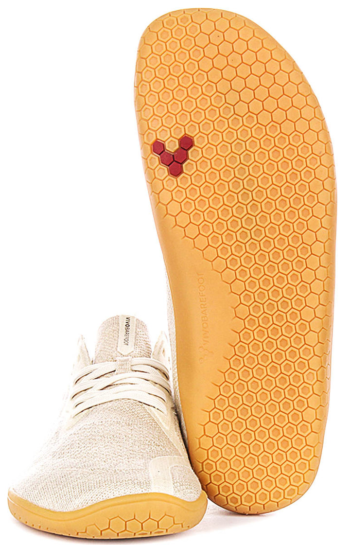 Vivobarefoot Primus Lite Knit In Beige For Men