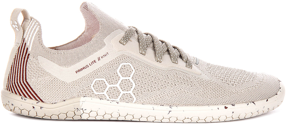 Vivobarefoot Primus Lite Knit In Beige For Women