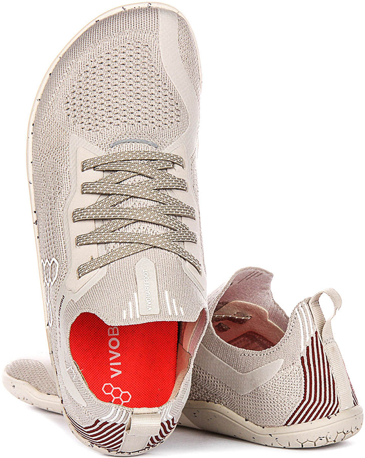 Vivobarefoot Primus Lite Knit In Beige For Women
