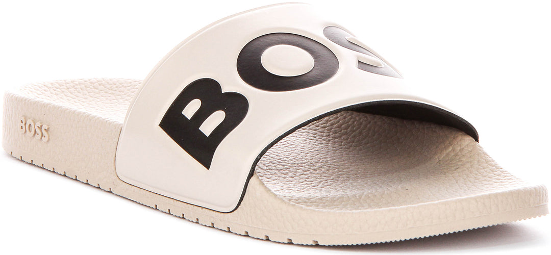 Boss Aryeh Slide In Beige Black For Men
