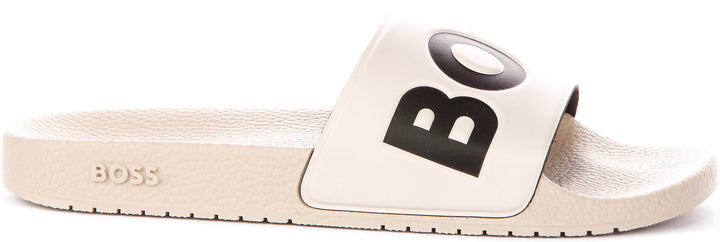 Boss Aryeh Slide In Beige Black For Men