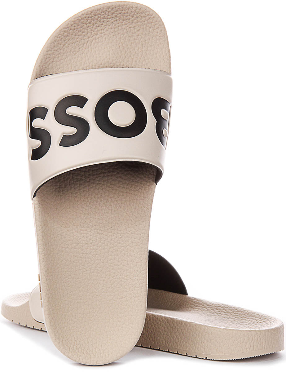 Boss Aryeh Slide In Beige Black For Men