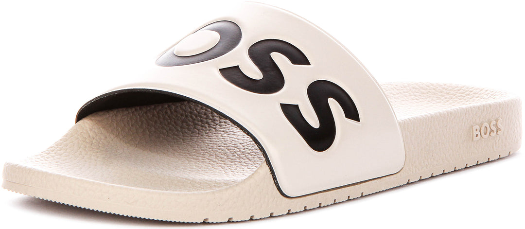 Boss Aryeh Slide In Beige Black For Men