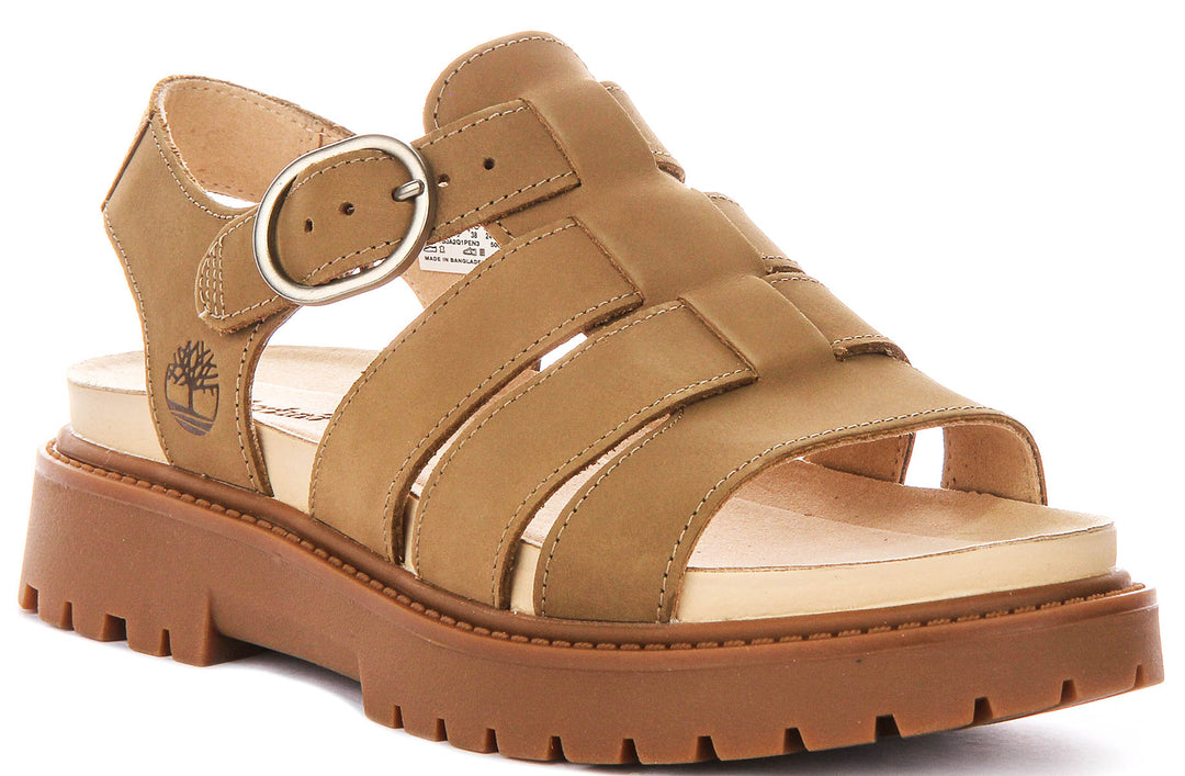 Timberland Clairemont Way Sandal In Beige For Women