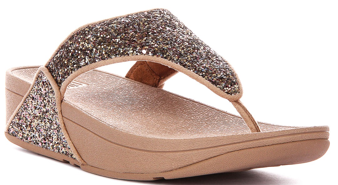 Fitflop Lulu Multi In Beige Glitter For Women