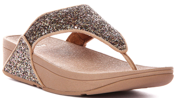 Fitflop Lulu Multi In Beige Glitter For Women