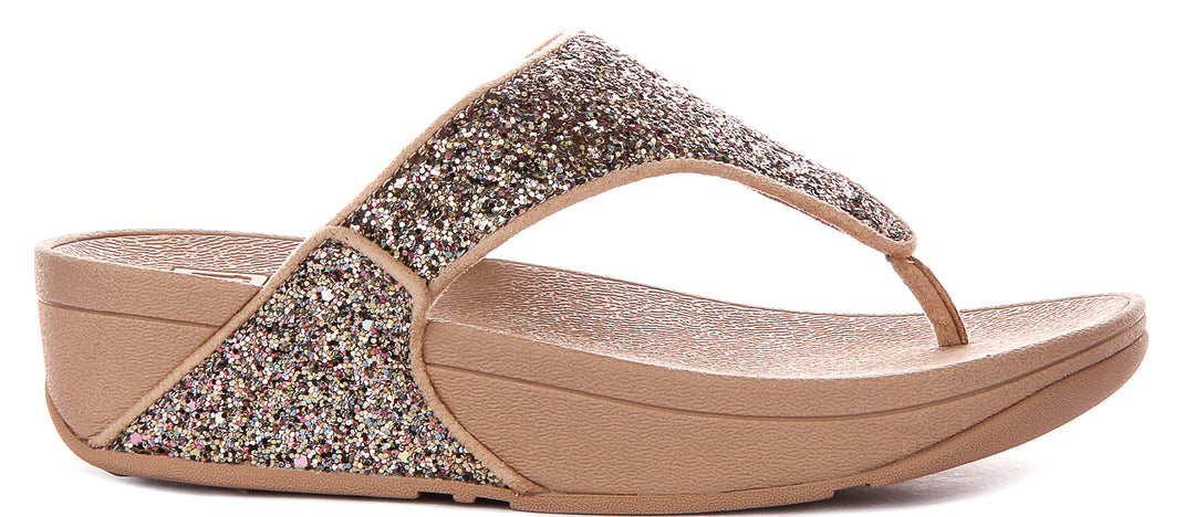 Fitflop Lulu Multi In Beige Glitter For Women