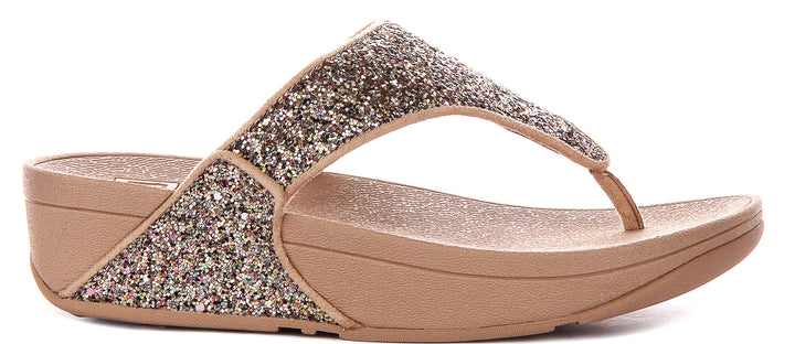 Fitflop Lulu Multi In Beige Glitter For Women