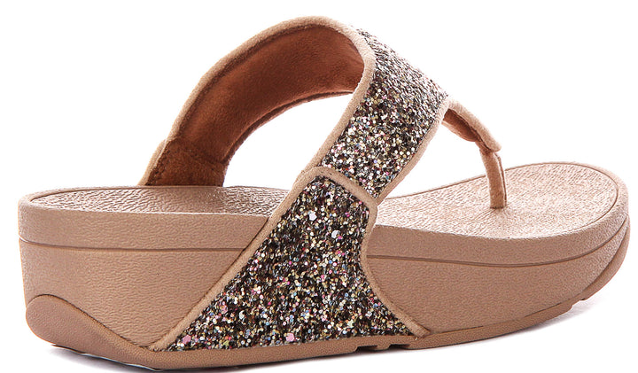 Fitflop Lulu Multi In Beige Glitter For Women