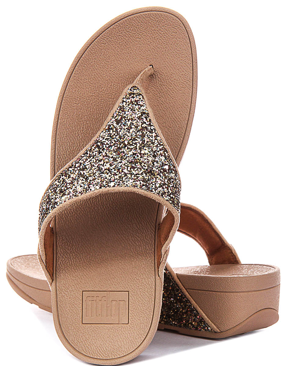 Fitflop Lulu Multi In Beige Glitter For Women