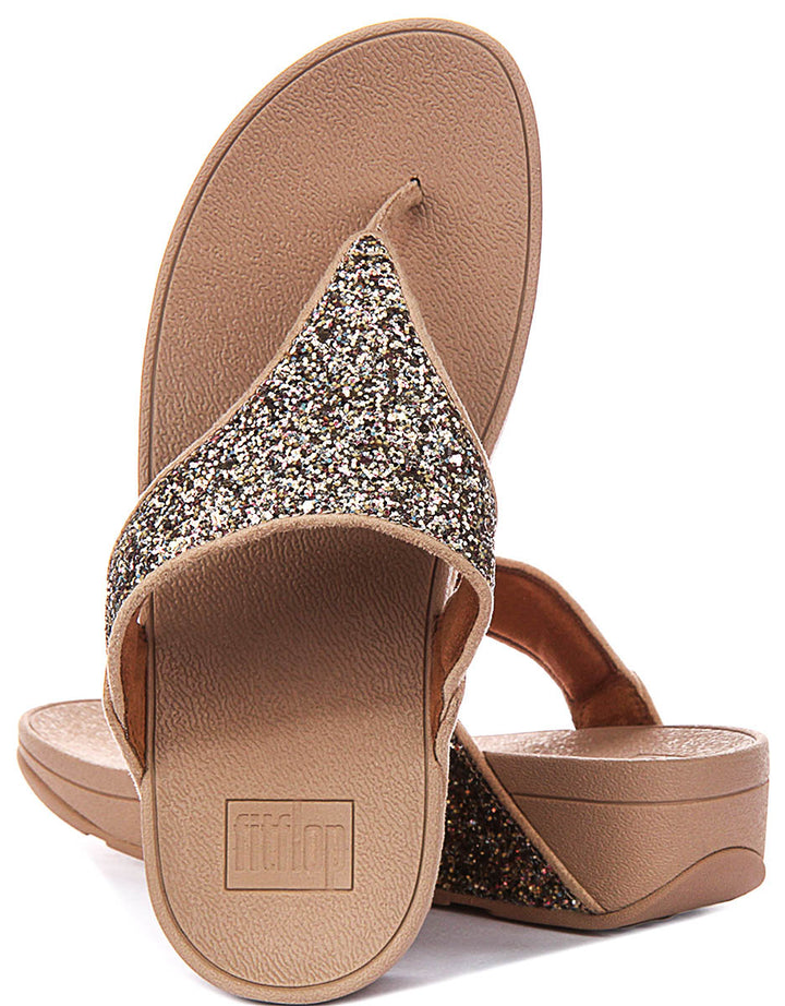 Fitflop Lulu Multi In Beige Glitter For Women