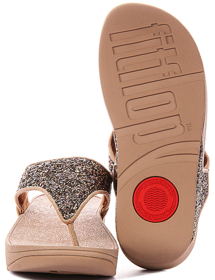 Fitflop Lulu Multi In Beige Glitter For Women