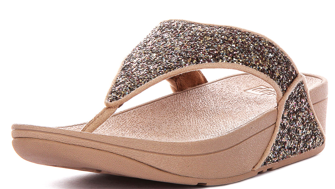 Fitflop Lulu Multi In Beige Glitter For Women
