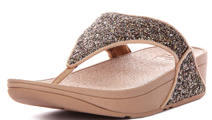 Fitflop Lulu Multi In Beige Glitter For Women