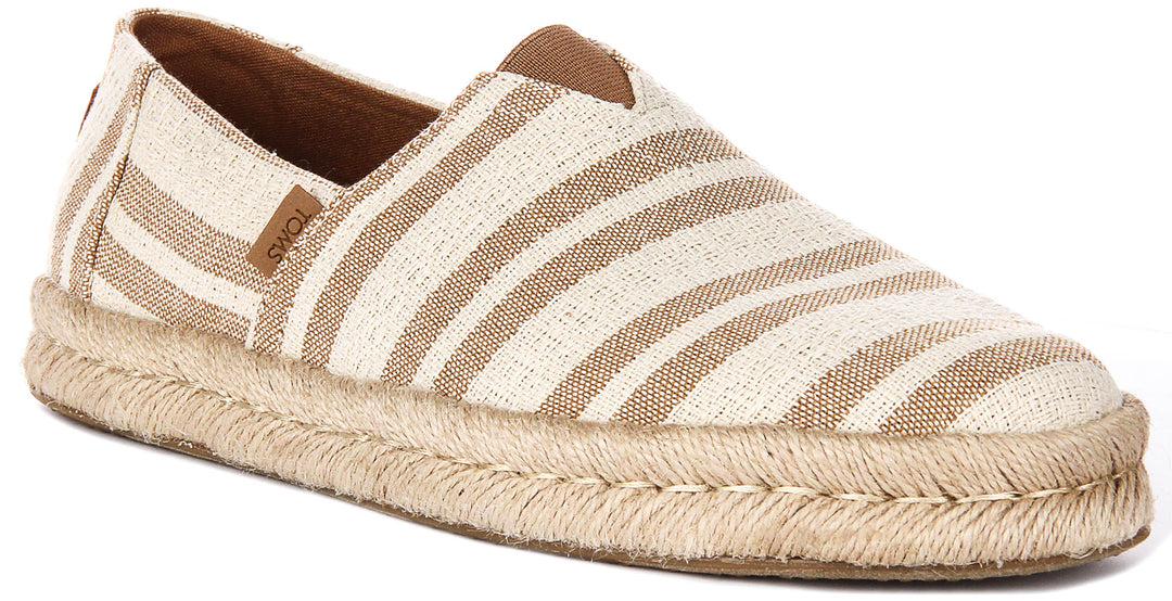 Toms Alpargata Rope 2 In Beige Brown For Men