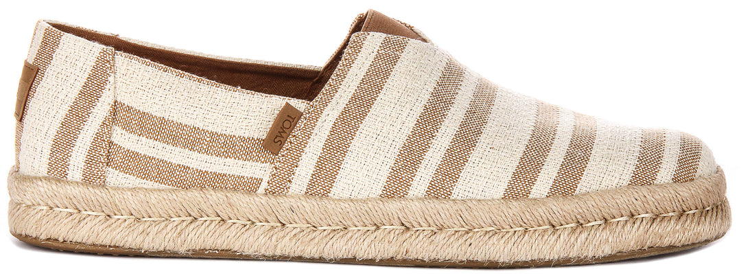 Toms Alpargata Rope 2 In Beige Brown For Men