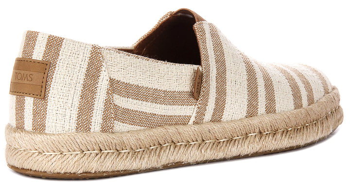 Toms Alpargata Rope 2 In Beige Brown For Men