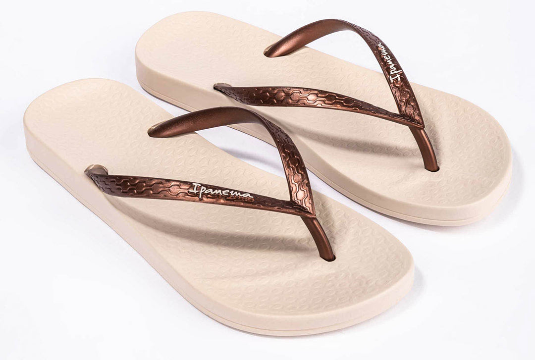 Ipanema Anatomica In Beige Brown Flipflop For Women