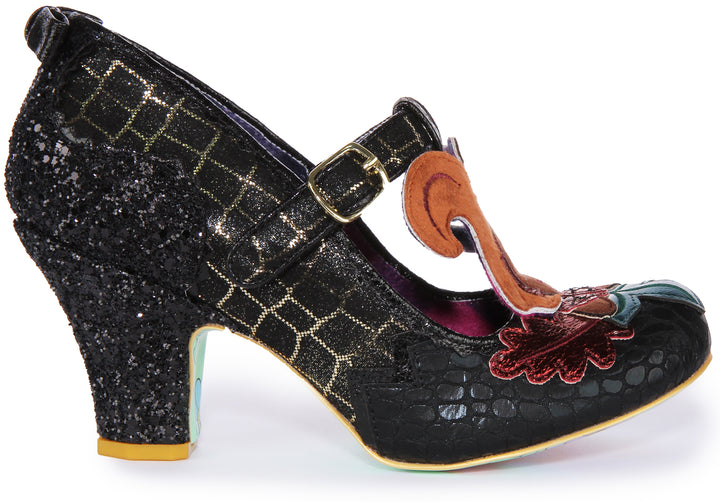 Irregular Choice Feel g Foxy Frauen Mitte Absatz Schuhe Schwarz