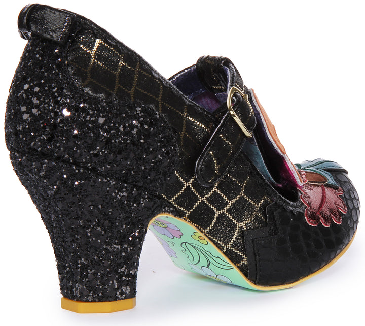 Irregular Choice Feel g Foxy Frauen Mitte Absatz Schuhe Schwarz