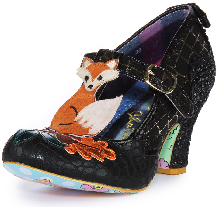 Irregular Choice Feel g Foxy Frauen Mitte Absatz Schuhe Schwarz