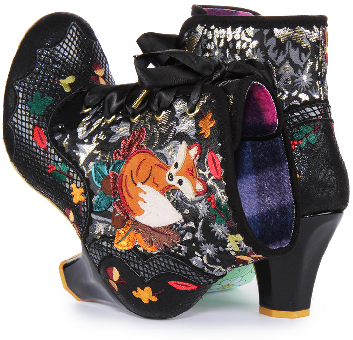 Irregular Choice Squirrel Away Chaussures à talon moyen pour femmes en noir