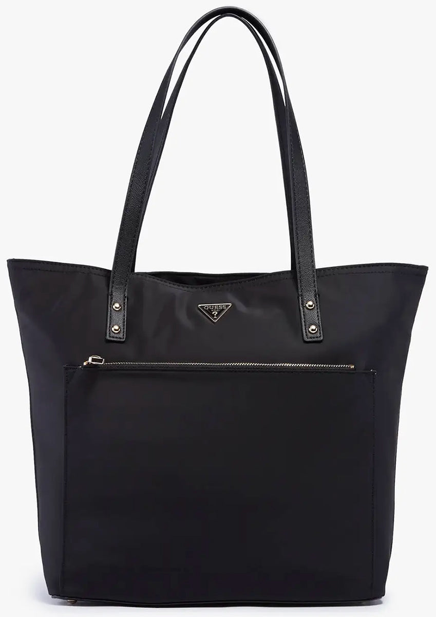 Guess Eco Gemma Nylon Tote Bag In Black For Women